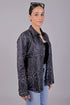 Veshbhoshaa Bluebird Women'S Black Printed Satin Shirt