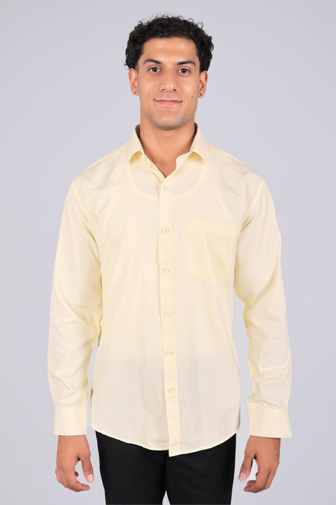 Veshbhoshaa Bluebird Light Mango Men'S Office Shirt
