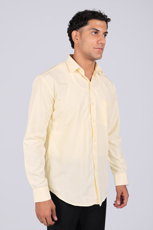 Veshbhoshaa Bluebird Light Mango Men'S Office Shirt