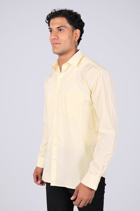 Veshbhoshaa Bluebird Light Mango Men'S Office Shirt