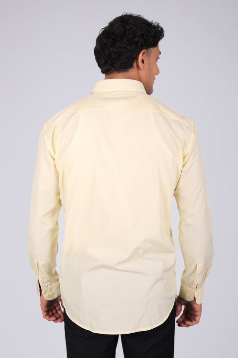 Veshbhoshaa Bluebird Light Mango Men'S Office Shirt