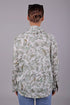 Veshbhoshaa Bluebird Women'S White Green Leaf Printed Satin Shirt
