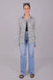 Veshbhoshaa Bluebird Women'S White Printed Satin Shirt