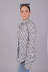 Veshbhoshaa Bluebird Women'S White Printed Satin Shirt