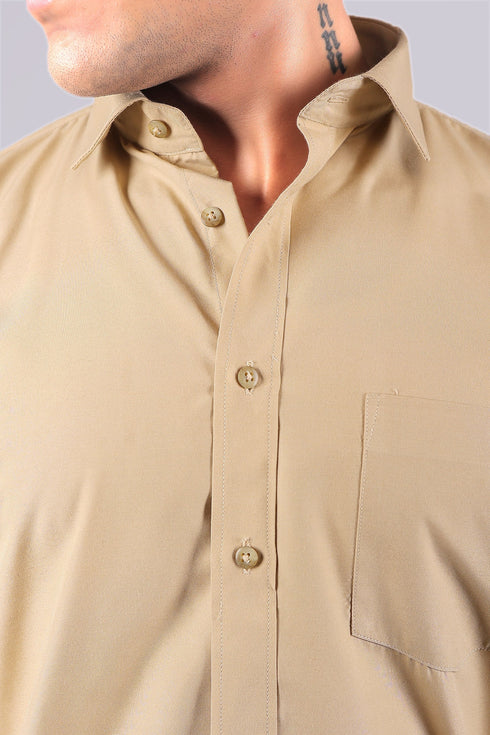 Veshbhoshaa Bluebird Sepia Men'S Office Shirt