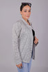 Veshbhoshaa Bluebird Women'S White Grey Print Satin Shirt