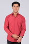 Veshbhoshaa Bluebird Persian Red Men'S Office Shirt