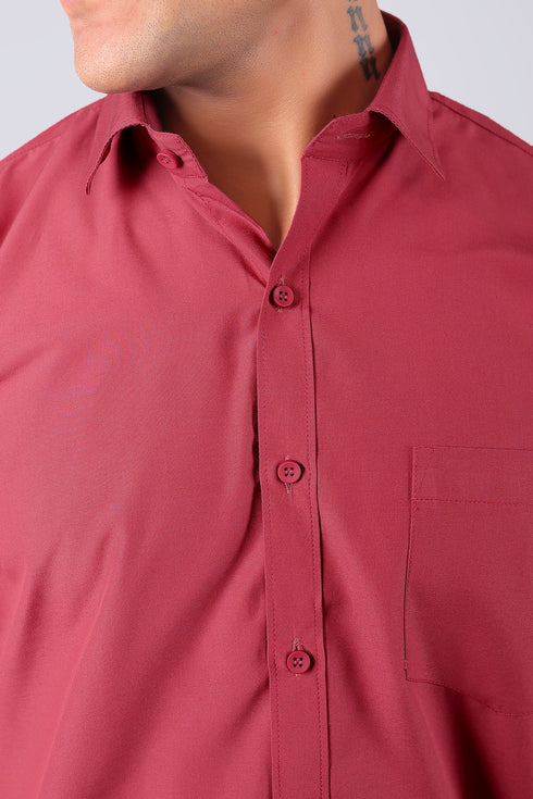 Veshbhoshaa Bluebird Persian Red Men'S Office Shirt