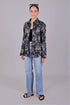 Veshbhoshaa Bluebird Women'S Black Floral Print Satin Shirt