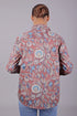 Veshbhoshaa Bluebird Women'S Peach Printed Satin Shirt