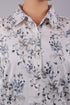 Veshbhoshaa Bluebird Women'S White Floral Print Satin Shirt