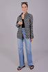 Veshbhoshaa Bluebird Women'S Black Printed Satin Shirt