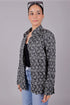 Veshbhoshaa Bluebird Women'S Black Printed Satin Shirt
