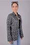 Veshbhoshaa Bluebird Women'S Black Printed Satin Shirt