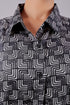 Veshbhoshaa Bluebird Women'S Black Printed Satin Shirt