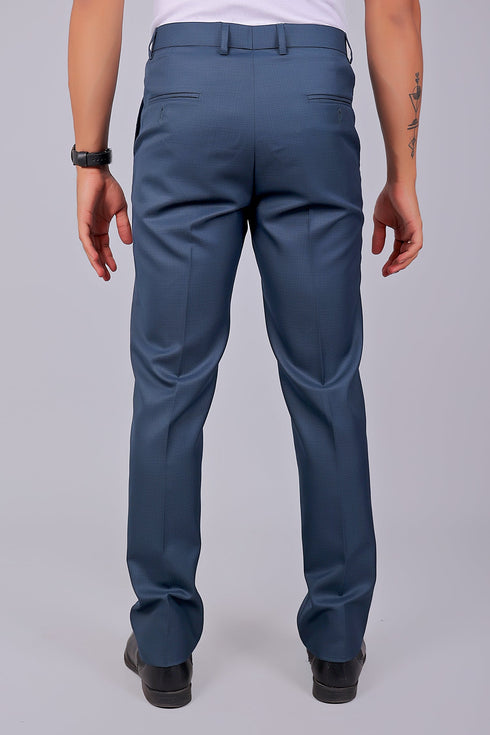 Veshbhoshaa Bluebird Tailored Fit Marengo Blue Trouser