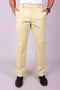 Veshbhoshaa Bluebird Men'S Cream Stretch Band Trousers