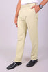 Veshbhoshaa Bluebird Men'S Cream Stretch Band Trousers