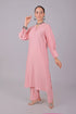 Veshbhoshaa Bluesaanchi Women'S Baby Pink Kurti With Trouser Pajama Set