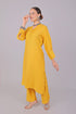 Veshbhoshaa Bluesaanchi Women'S Yellow Kurti With Trouser Pajama Set