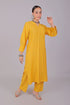 Veshbhoshaa Bluesaanchi Women'S Yellow Kurti With Trouser Pajama Set