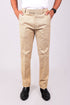 Veshbhoshaa Bluebird Men'S Beige Lycra Linen Formal Trouser