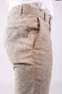 Veshbhoshaa Bluebird Men'S Light Brown Lycra Linen Formal Trouser