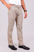 Veshbhoshaa Bluebird Men'S Light Brown Lycra Linen Formal Trouser