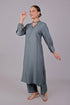 Veshbhoshaa Bluesaanchi Women'S Grey Kurti With Trouser Pajama Set