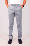 Veshbhoshaa Bluebird Men'S Blue Lycra Linen Formal Trouser