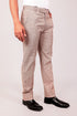 Veshbhoshaa Bluebird Men'S Dark Brown Lycra Linen Formal Trouser