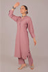 Veshbhoshaa Bluesaanchi Women'S Rosewater Kurti With Trouser Pajama Set