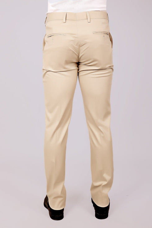 Veshbhoshaa Bluebird Tailored Fit Magnolia Cream Trouser
