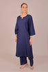 Veshbhoshaa Bluesaanchi Women'S Royal Blue Kurti With Trouser Pajama Set