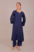 Veshbhoshaa Bluesaanchi Women'S Royal Blue Kurti With Trouser Pajama Set