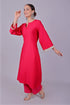 Veshbhoshaa Bluesaanchi Women'S Hot Pink Kurti Pajama Set