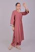Veshbhoshaa Bluesaanchi Women'S Mauve Kurti Pajama Set