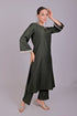 Veshbhoshaa Bluesaanchi Women'S Dark Green Kurti Pajama Set