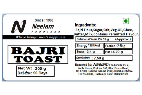 Neelam Foodland Bajra Toast