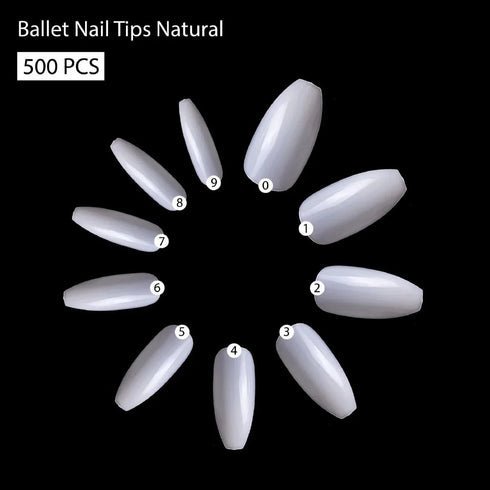 Shills Professional PKT 500pcs Ballet Nail Tips