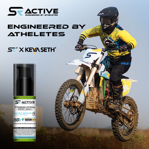 Keya Seth Aromatherapy SR Active, Titanium Hydra Energy Serum Sunscreen SPF50 PA+++,