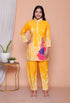 Miravan Womens yellow Digital Printed Co ord Set