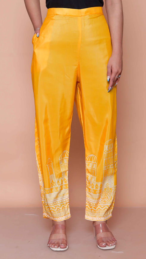 Miravan Womens yellow Digital Printed Co ord Set