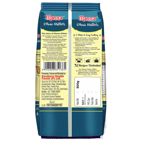 Manna Foods Barnyard Millet