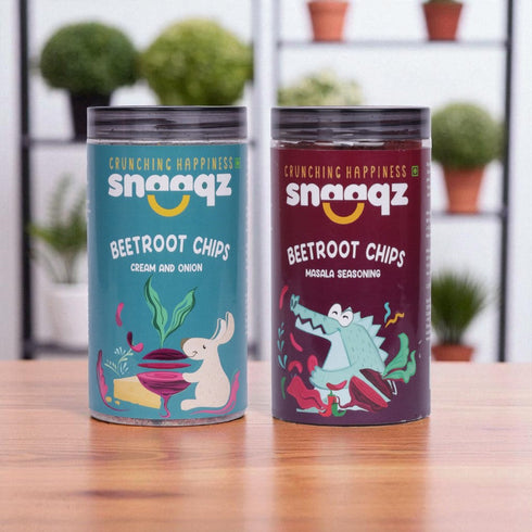 SNAAQZ Veggie Chips Duo Combo (Pack of 2)
