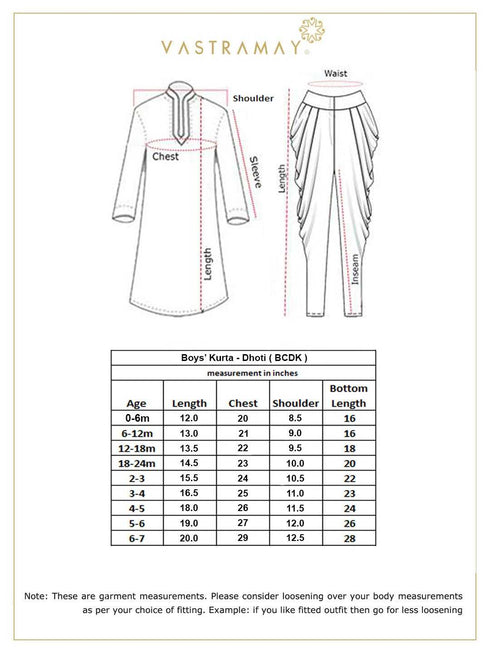 JBN CREATION Boy's Rose Gold Silk Blend Kurta and Dhoti Set