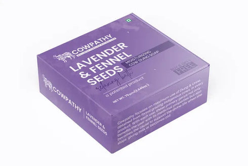 Cowpathy Lavander | Fennel Seeds Cow Dung Bath Soap