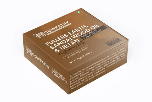 Cowpathy Ubtan Fuller's Earth | Sandal Wood Oil Cow Dung Bath Soap