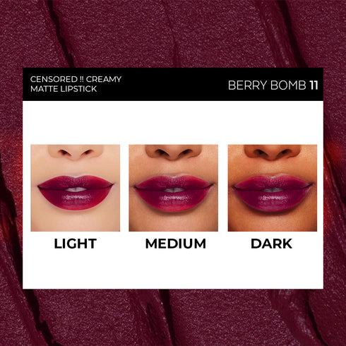 Soku Cosmetic Censored !! Creamy Matte Lipstick - Berry Bomb