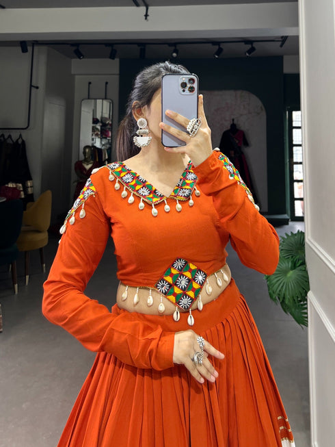 Ethenika White Concept Gamthi Navratri Lehenga Choli